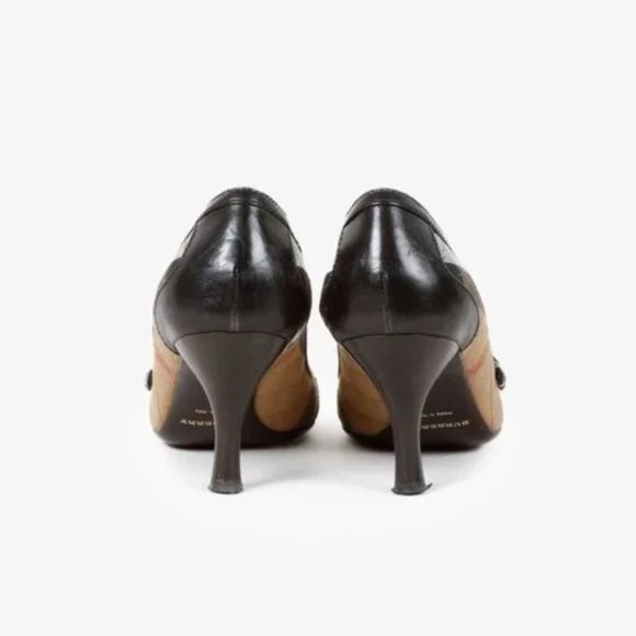 Burberry House Check Canvas Heels - Picture 3 of 10